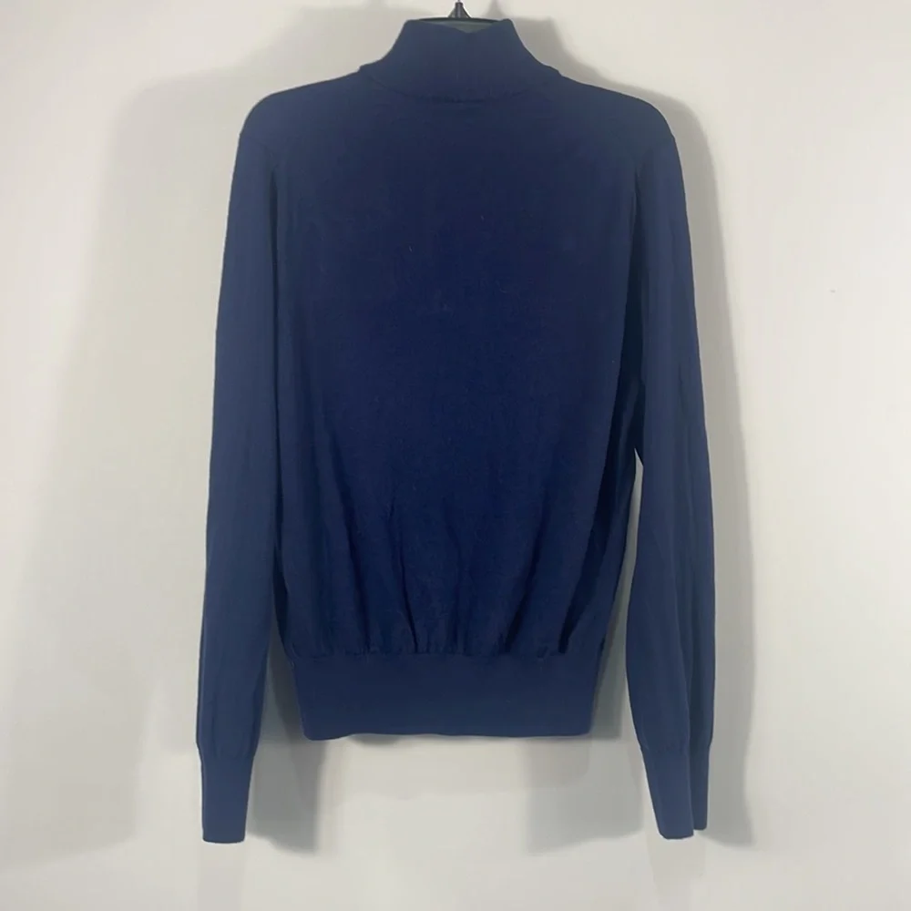 Banana Republic Navy Blue, Quarter Zipper, V neck, Turtleneck, Sweater,  Medium